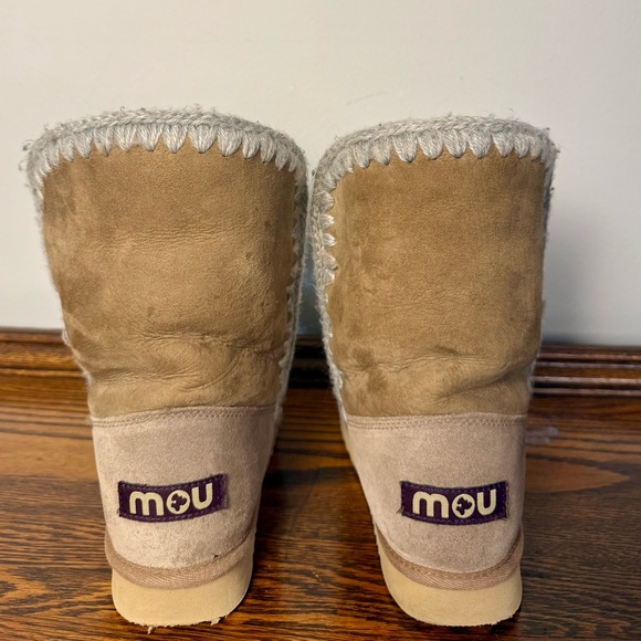 Cozy Boho Mou Eskimo 24 Stitch Detailed Sheepskin Boots Size IT38 - Picture 5 of 10
